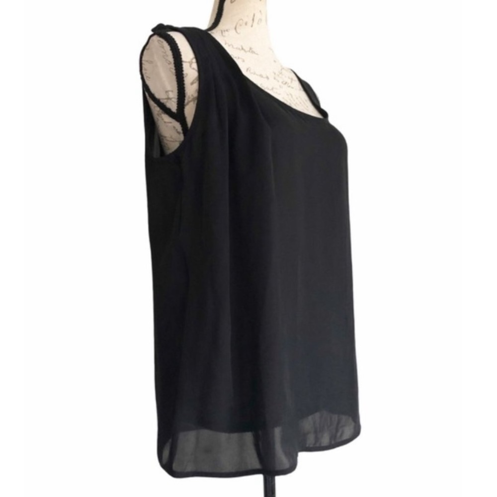 Zara Basic sheer black sleeveless blouse 🤙 - Picture 2 of 8
